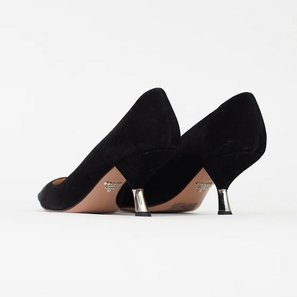 Prada Black Suede Heels, 40 - Picture 9 of 9